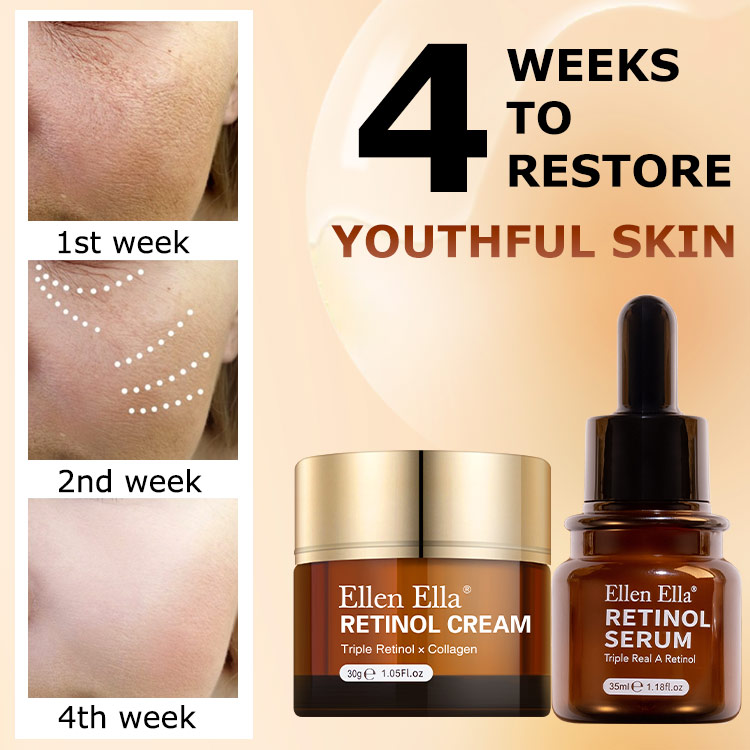 MEGA SALE - ONLY 999 GET 2PCS! 100% ORIGINAL ELLEN ELLA Anti-Aging Retinol Face Cream 30g And Serum 35ml